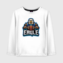 Лонгслив хлопковый детский Eagle basketball, цвет: белый