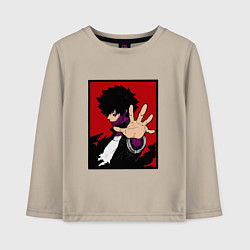 Лонгслив хлопковый детский Моя геройская академия Dabi, цвет: миндальный