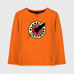 Лонгслив хлопковый детский Логотип Футурама, цвет: оранжевый