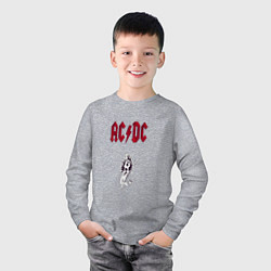 Лонгслив хлопковый детский AcDc - roook фильтр amaro, цвет: меланж — фото 2