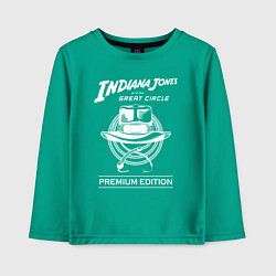 Лонгслив хлопковый детский Indiana Jones and the Great Circle, цвет: зеленый