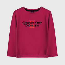 Лонгслив хлопковый детский Kingdom Come Deliverance 2, цвет: маджента