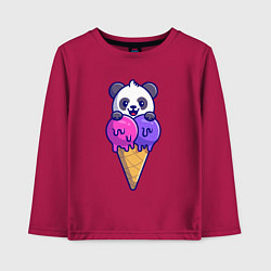 Детский лонгслив Panda ice cream