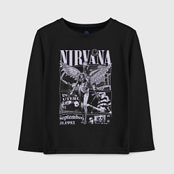 Лонгслив хлопковый детский Nirvana grunge, цвет: черный