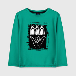 Лонгслив хлопковый детский Обаюнда мем, цвет: зеленый