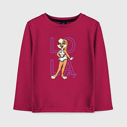 Лонгслив хлопковый детский Лола Банни крольчиха Looney Tunes, цвет: маджента