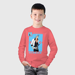 Лонгслив хлопковый детский Блич Grimmjow, цвет: коралловый — фото 2