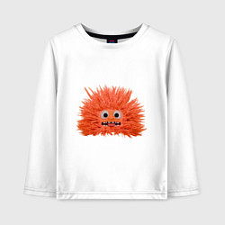 Детский лонгслив Fluffy monster orange