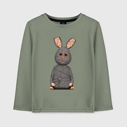 Лонгслив хлопковый детский Cartoon hare character, цвет: авокадо
