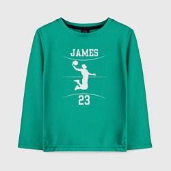 Лонгслив хлопковый детский James dunk, цвет: зеленый
