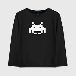 Лонгслив хлопковый детский Space invader, цвет: черный