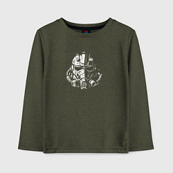 Лонгслив хлопковый детский Mens Fallout, цвет: меланж-хаки