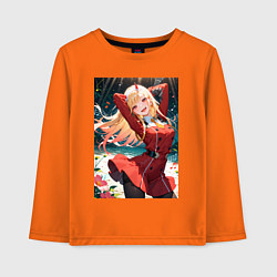 Лонгслив хлопковый детский Марин Китагава косплей 002 Darling in the Franxx, цвет: оранжевый