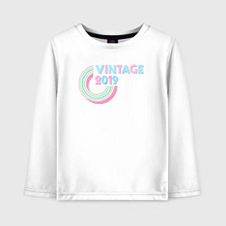 Лонгслив хлопковый детский Винтаж 2019, цвет: белый