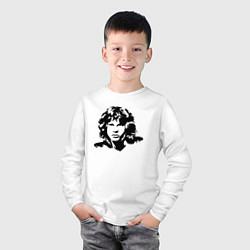 Лонгслив хлопковый детский The Doors - Джим Моррисон, цвет: белый — фото 2