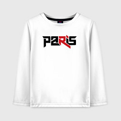 Лонгслив хлопковый детский Paris, цвет: белый