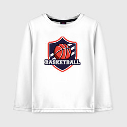 Лонгслив хлопковый детский Basketball sport, цвет: белый
