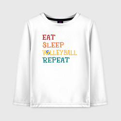 Детский лонгслив Eat sleep volley