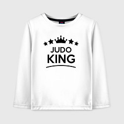 Лонгслив хлопковый детский Король дзюдо, цвет: белый