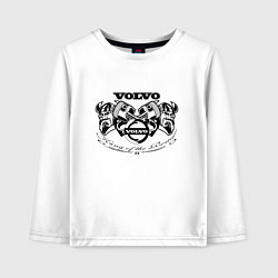 Лонгслив хлопковый детский Вольво и викинги, цвет: белый
