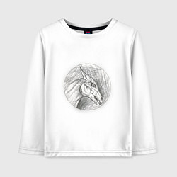 Детский лонгслив Черепа лошадей