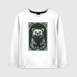 Детский лонгслив Мишка с паттерном