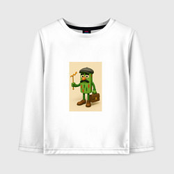 Лонгслив хлопковый детский Gallinazzo Crypto, цвет: белый