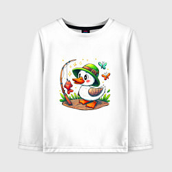 Детский лонгслив Утка рыбак