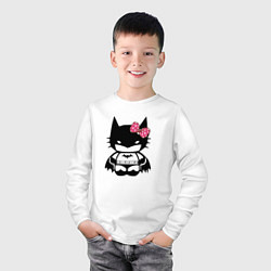 Лонгслив хлопковый детский Batgirl, цвет: белый — фото 2