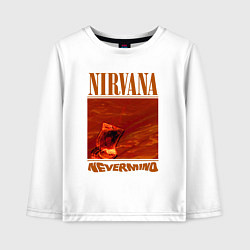 Лонгслив хлопковый детский Nirvana nevermind rad, цвет: белый
