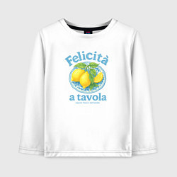 Лонгслив хлопковый детский Felicita a tavola, цвет: белый