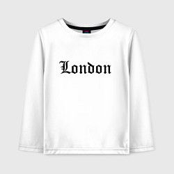 Лонгслив хлопковый детский London - England, цвет: белый