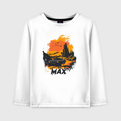 Лонгслив хлопковый детский Mad Max road, цвет: белый
