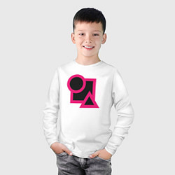Лонгслив хлопковый детский Символы игры, цвет: белый — фото 2