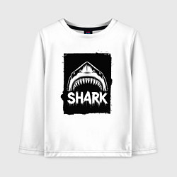 Детский лонгслив Акула с открытой пастью