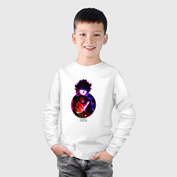 Лонгслив хлопковый детский Anime Mob Psycho 100 Shigeo, цвет: белый — фото 2