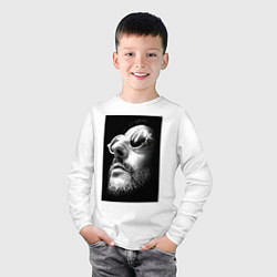 Лонгслив хлопковый детский Леон персонаж, цвет: белый — фото 2