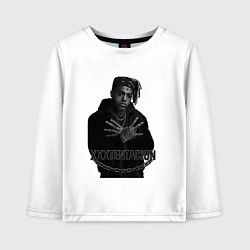 Детский лонгслив XXXTentacion в черно-белом стиле