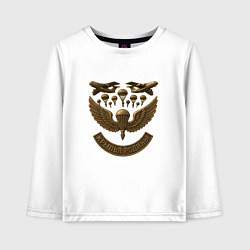 Лонгслив хлопковый детский Крылья Родины, цвет: белый