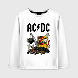 Лонгслив хлопковый детский ACDC Ballbreaker World Tour, цвет: белый