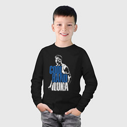 Лонгслив хлопковый детский Cool hand Luka, цвет: черный — фото 2