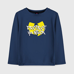 Лонгслив хлопковый детский Protect ya neck Wu-Tang, цвет: тёмно-синий