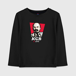 Лонгслив хлопковый детский Ленин KGB so good, цвет: черный