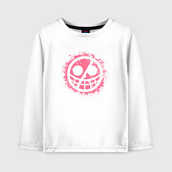Лонгслив хлопковый детский Дольфламинго эмблема, цвет: белый