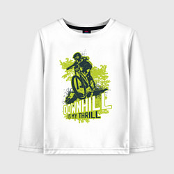 Лонгслив хлопковый детский Даунхилл, цвет: белый