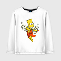 Лонгслив хлопковый детский Bart Simpson Cupid, цвет: белый