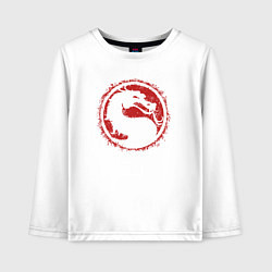 Лонгслив хлопковый детский Red dragon kombat, цвет: белый