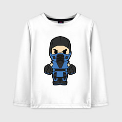 Лонгслив хлопковый детский Sub-zero warrior, цвет: белый