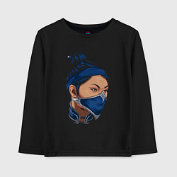 Лонгслив хлопковый детский Kitana, цвет: черный