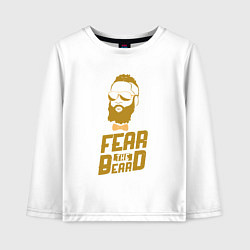 Лонгслив хлопковый детский Harden - fear the beard, цвет: белый